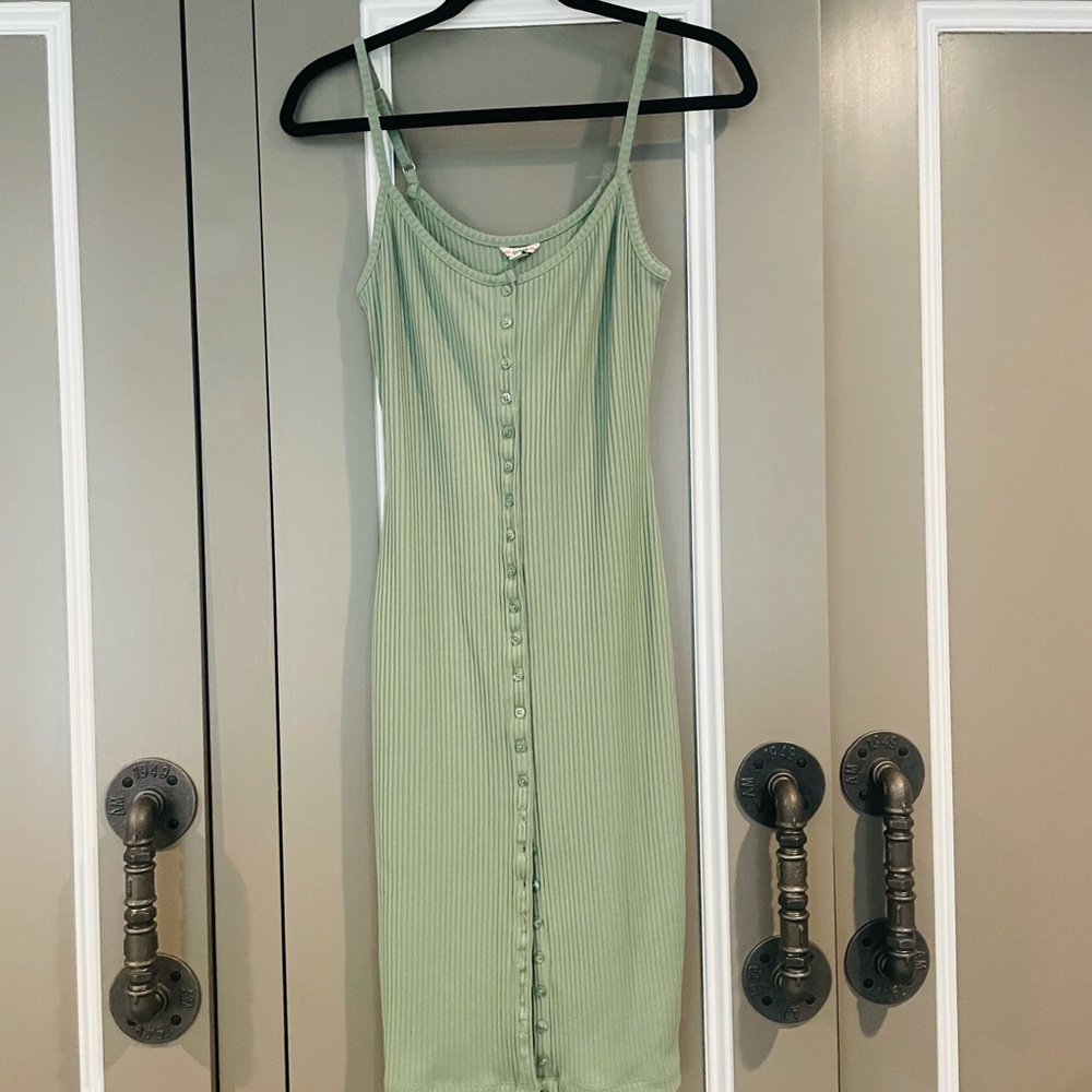 Guess Ribbed Button-Down Dress